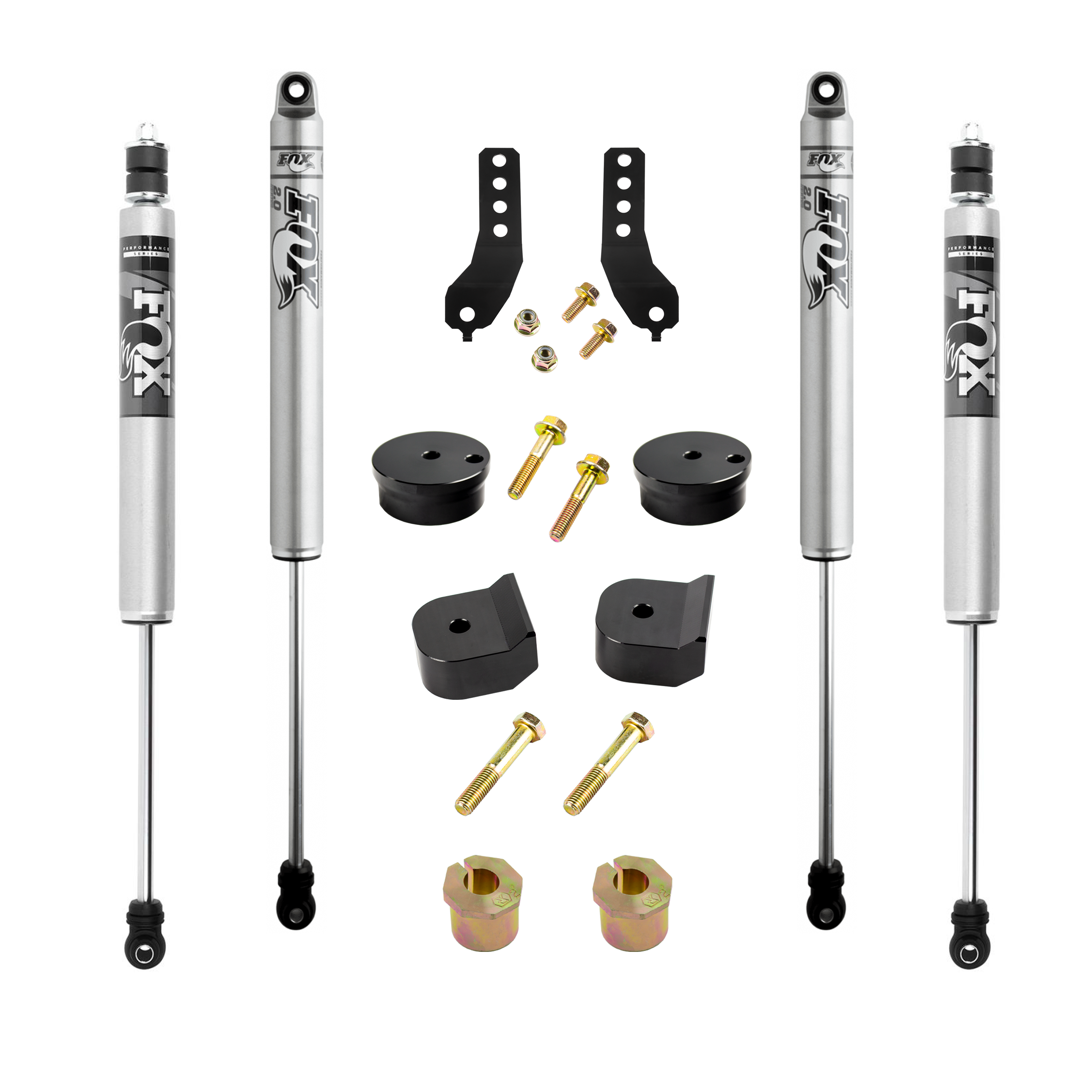 FORD SUPER DUTY F250/F350 STAGE 1 LEVELING KIT WITH FOX SHOCKS