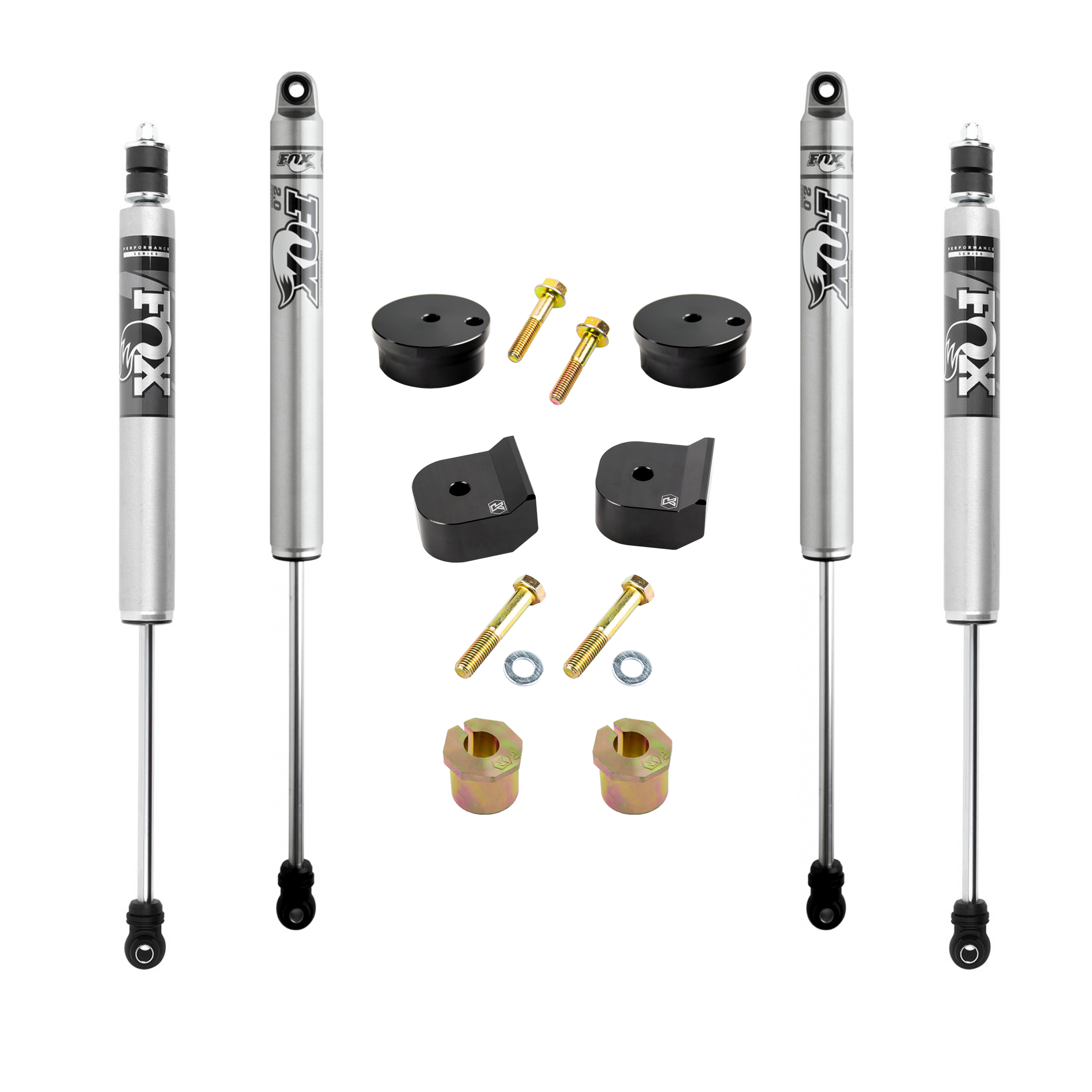 FORD SUPER DUTY F250/F350 STAGE 1 LEVELING KIT WITH FOX SHOCKS