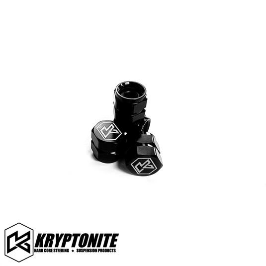 KRYPTONITE MACHINED ALUMINUM VALVE STEM CAPS FOR STANDARD SCHRADER VALVE