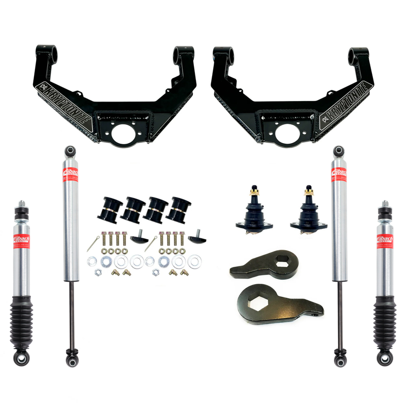 Load image into Gallery viewer, KRYPTONITE STAGE 3 LEVELING KIT WITH EIBACH SHOCKS FOR 2001–2010 CHEVY/GMC HD TRUCKS &amp; 2002–2009 HUMMER H2
