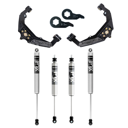 Kryptonite Stage 3 Leveling Kit with Fox Shocks for 2001–2010 Chevy/GMC HD Trucks & 2002–2009 Hummer H2