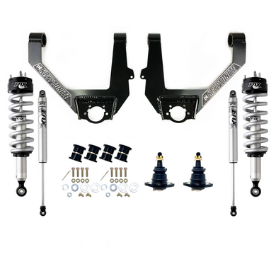 KRYPTONITE STAGE 3 LEVELING KIT WITH FOX SHOCKS FOR 1/2 TON 6-LUG CHEVY/GMC TRUCKS 2014–2018