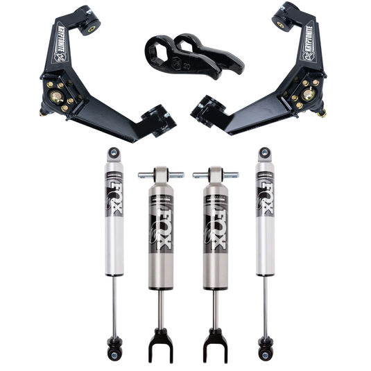 Kryptonite Stage 3 Leveling Kit with Fox 2.5 HTO Shocks for 2020-2026 Chevy/GMC 2500HD/3500