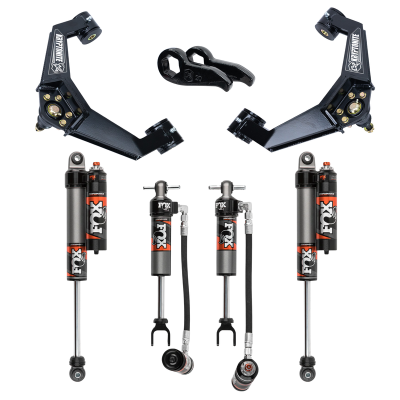 Load image into Gallery viewer, Kryptonite Stage 3 Leveling Kit with Fox 2.5 Performance Elite Shocks for 2020-2026 Chevy/GMC 2500HD/3500HD
