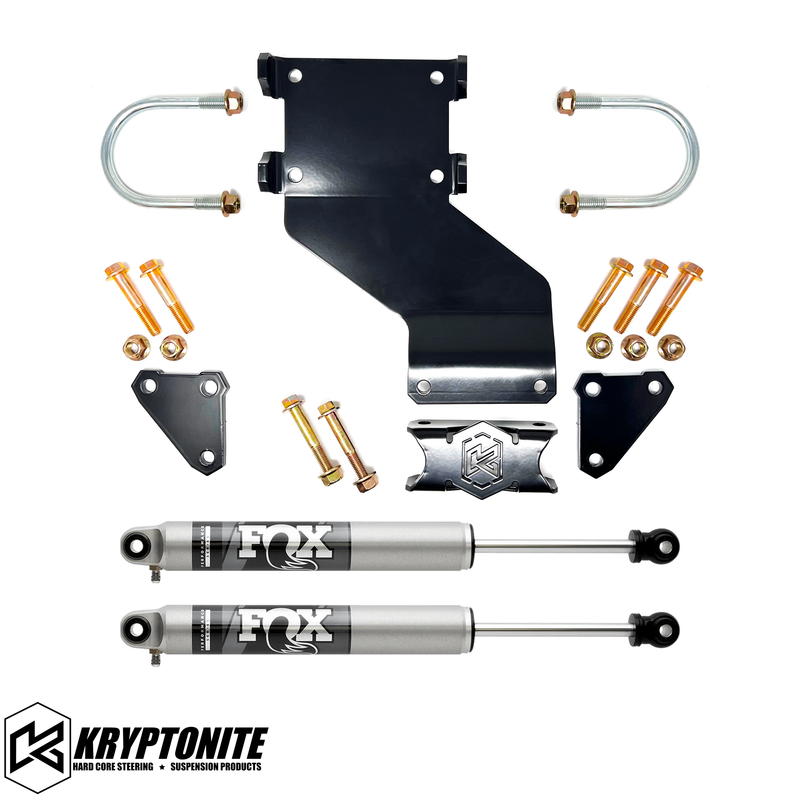 Load image into Gallery viewer, KRYPTONITE RAM 2500/3500 DEATH GRIP DUAL STEERING STABILIZER KIT WITH FOX 2.0 SHOCKS 2003-2013
