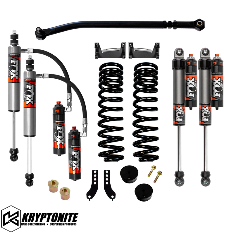 Load image into Gallery viewer, KRYPTONITE FORD SUPER DUTY F250/F350 STAGE 2 LEVELING KIT WITH FOX PERFORMANCE ELITE SHOCKS 2017-2025

