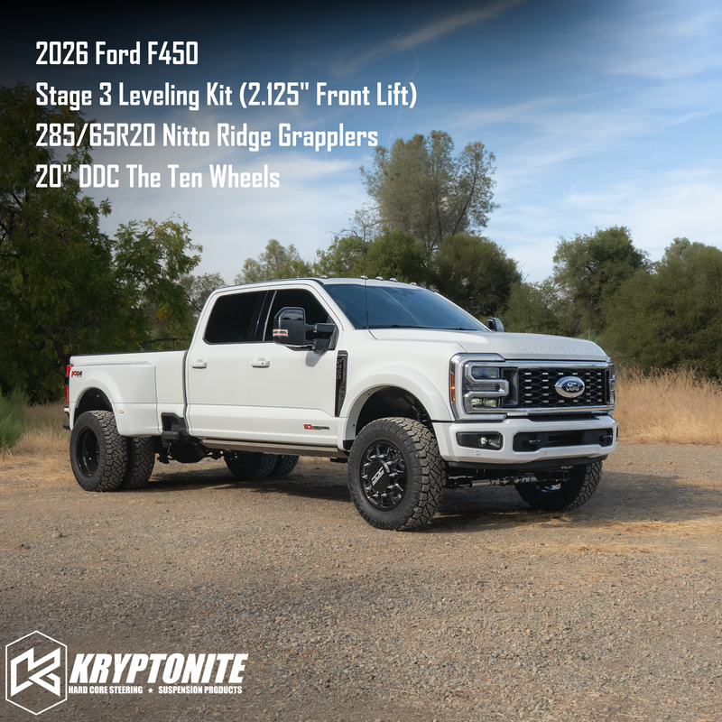 Load image into Gallery viewer, Kryptonite Stage 3 Leveling Kit with Fox 2.5 HTO Shocks for 2017-2026 Ford Super Duty F-450/F-550
