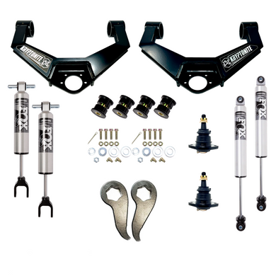KRYPTONITE STAGE 4 LEVELING KIT WITH FOX SHOCKS FOR 2020-2025 CHEVY/GMC 2500HD/3500