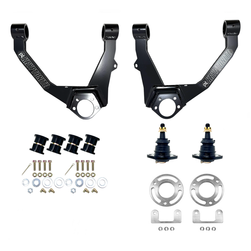 2" Front Leveling Lift Kit For Chevy Silverado 2007-2022 | GMC Sierra 1500, Tahoe, Suburban | Anodized Black Spacers