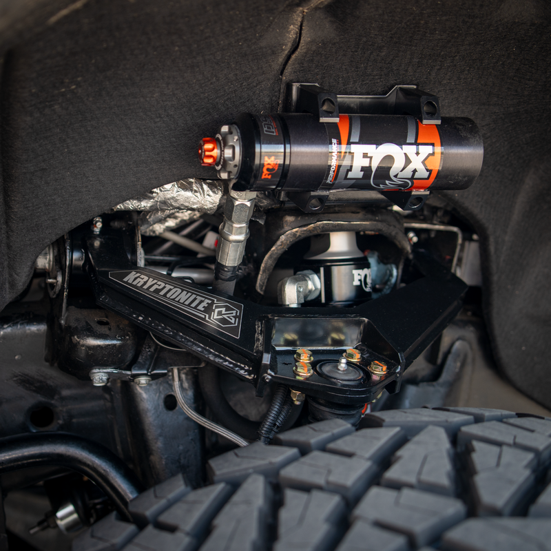 Load image into Gallery viewer, KRYPTONITE DEATH GRIP FRONT SHOCK RESERVOIR MOUNT KIT FOR 2011+ CHEVY/GMC 2500HD/3500
