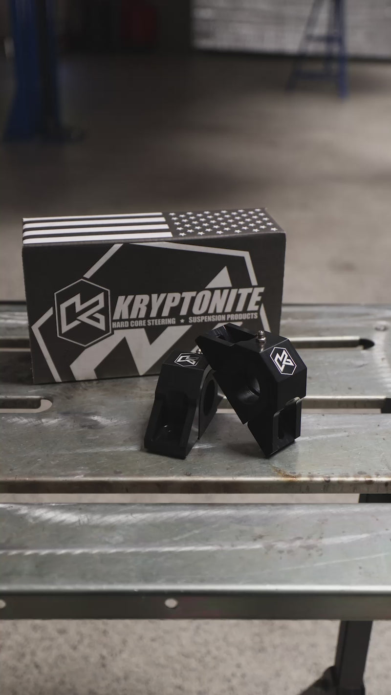 Load and play video in Gallery viewer, Kryptonite Billet Sway Bar Bracket Kit for 2011-2019 Chevy/GMC 2500HD/3500HD
