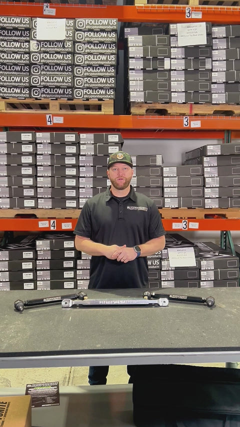 Load and play video in Gallery viewer, KRYPTONITE SS SERIES CENTER LINK TIE ROD PACKAGE C-SERIES 1988-1998
